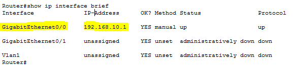 Пример вывода команд Cisco: show ip interface brief virtualizationhowto  📷
