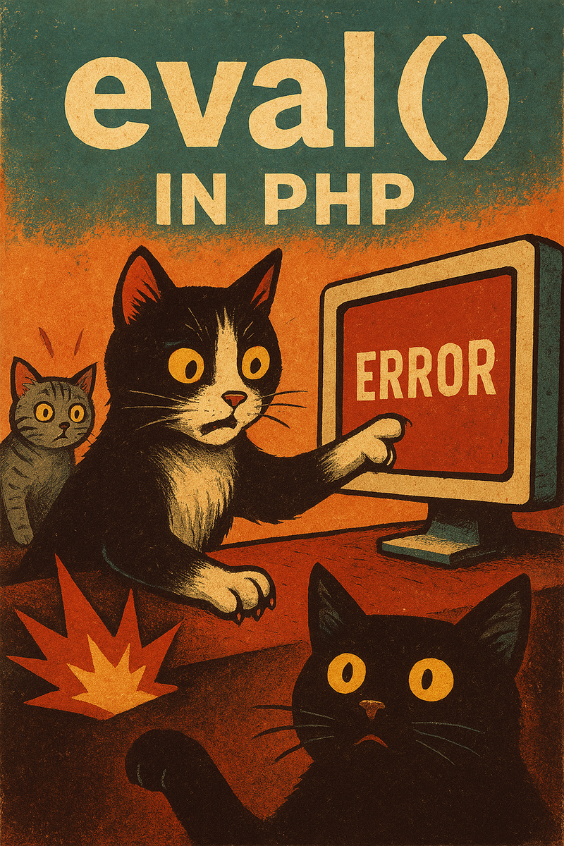 eval в php это плохо!! Но кто-то кога это функцию туда разработал и внедрил! И она до сих пор не deprecated!