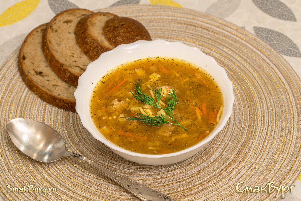 Приятный грибной суп с вермишелью для всей семьи