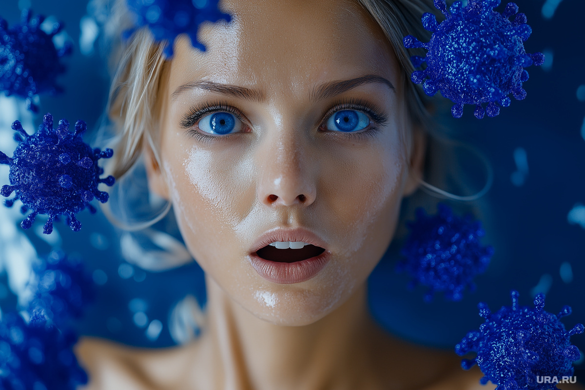 У зараженных вирусом поднимается температура и появляется ломота в суставах. Фото: Создано в Midjourney © URA.RU