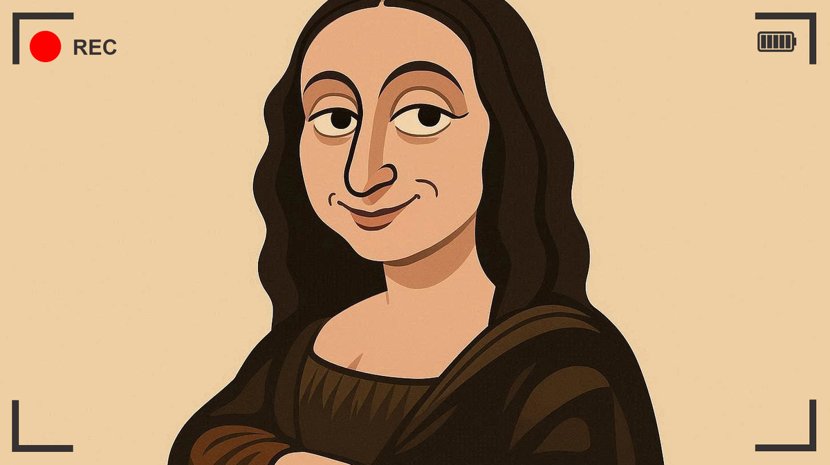 Мона Лиза - карикатурный портрет