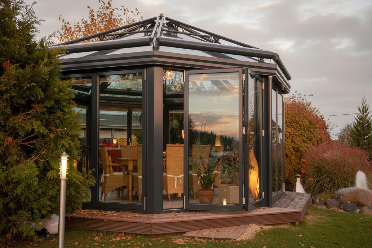 Пример проекта закрытой беседки