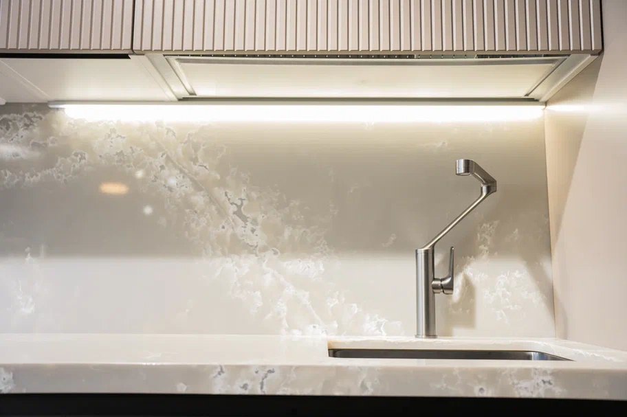 Подсветка рабочей зоны — кухня ТЕМПО (МДФ+эмаль)