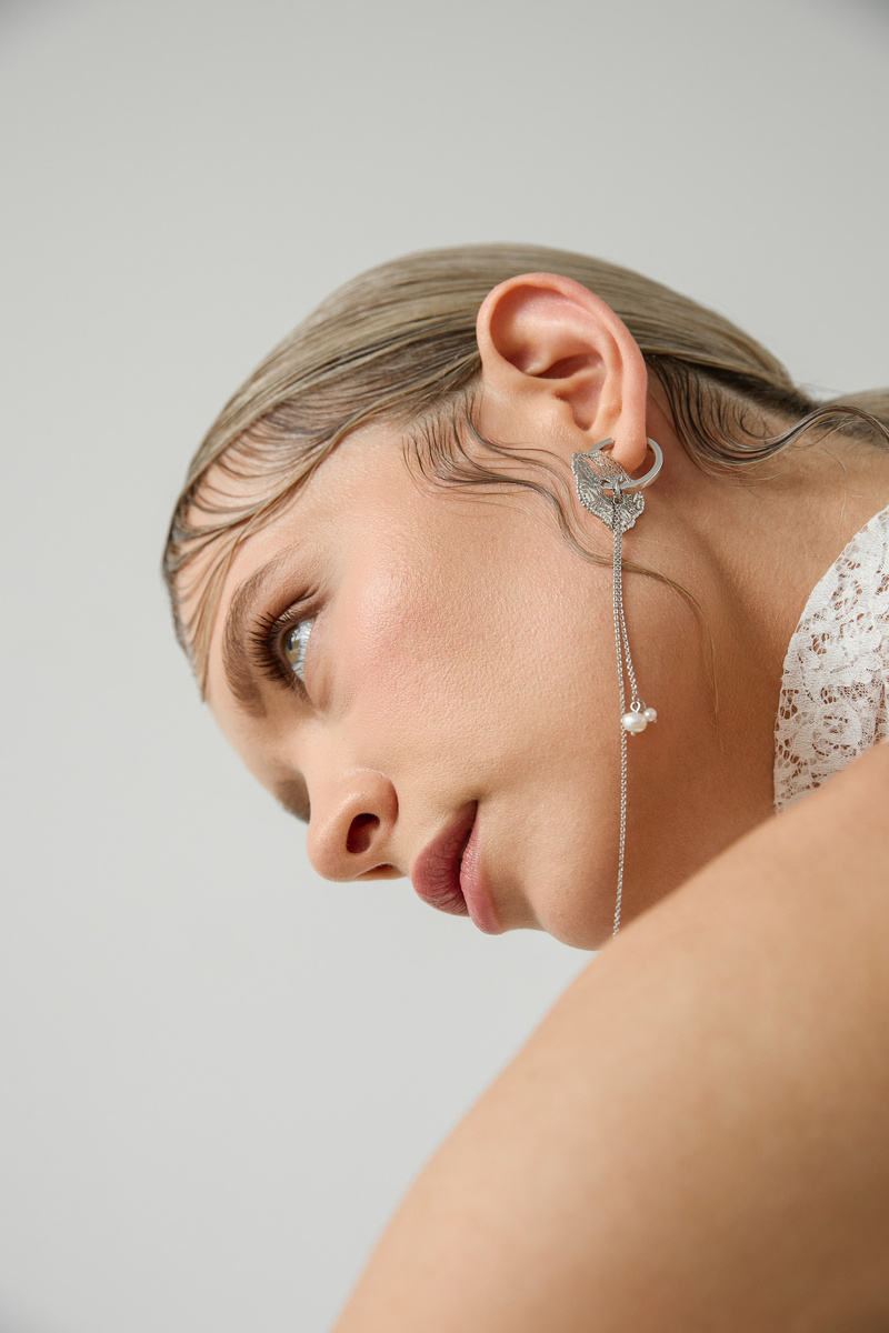 Серебряная подвеска-основа с жемчугом