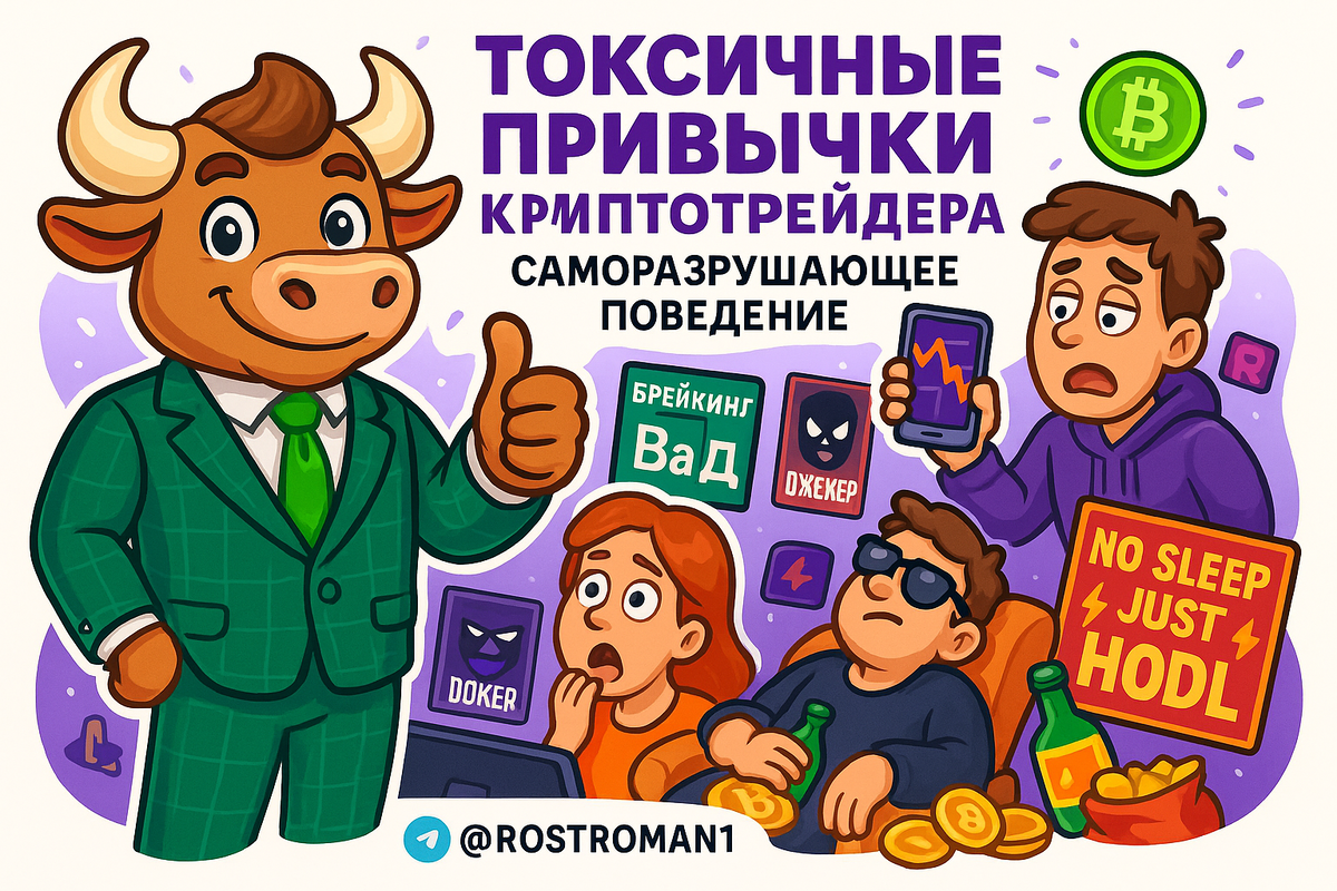    Токсичные привычки криптотрейдера: 7 скрытых ловушек, ведущих к финансовому краху РоСТ | Роман о Системном Трейдинге