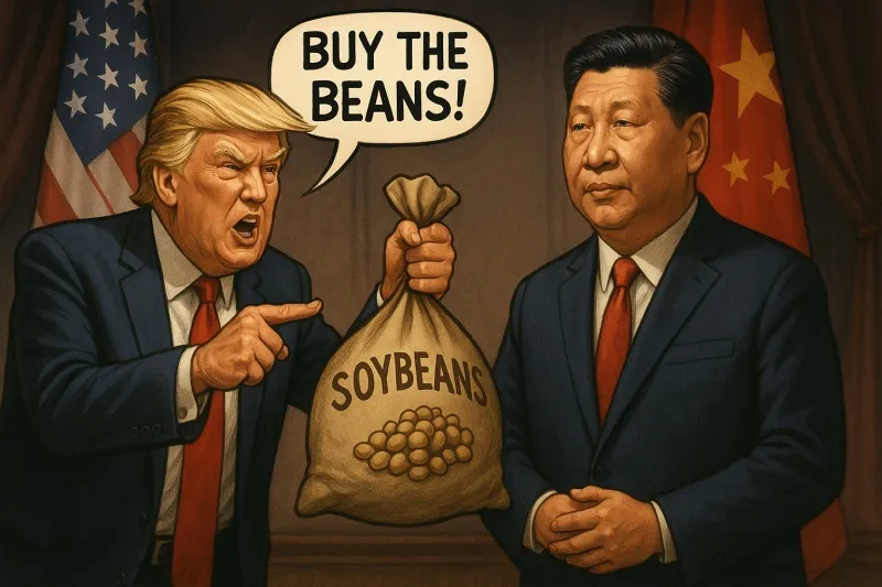 За последние дни Трамп несколько раз то дружил, то враждовал с Китаем
Фото:
Sora AI|ForPost