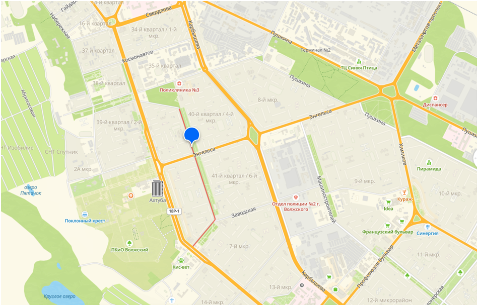 Улица Советская в городе Волжском