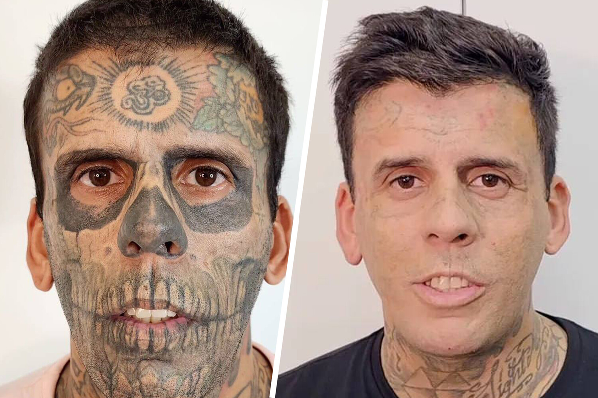 После развода с женой начал спиваться, и попутно покрыл 95% тела татуировками.