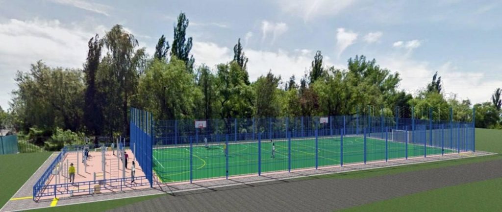    Мэрия показала, какой будет будущая спортплощадка в мкр. Сахарного завода. Евгения Мажитова