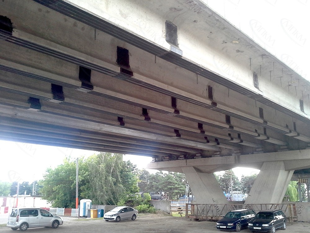 Усиление путепровода углепластиковыми ламелями