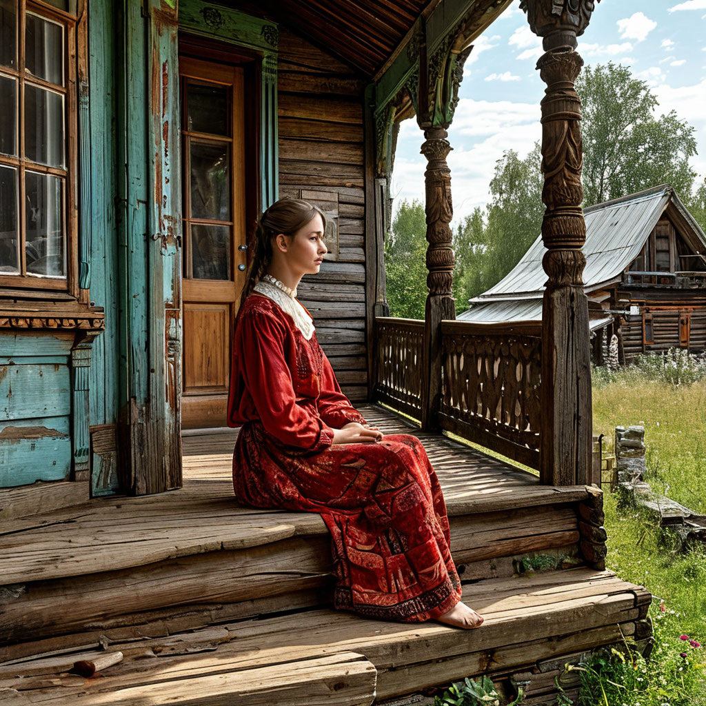 Оленька, дочь отставного коллежского асессора Племянникова, сидела у себя во дворе на крылечке, задумавшись.