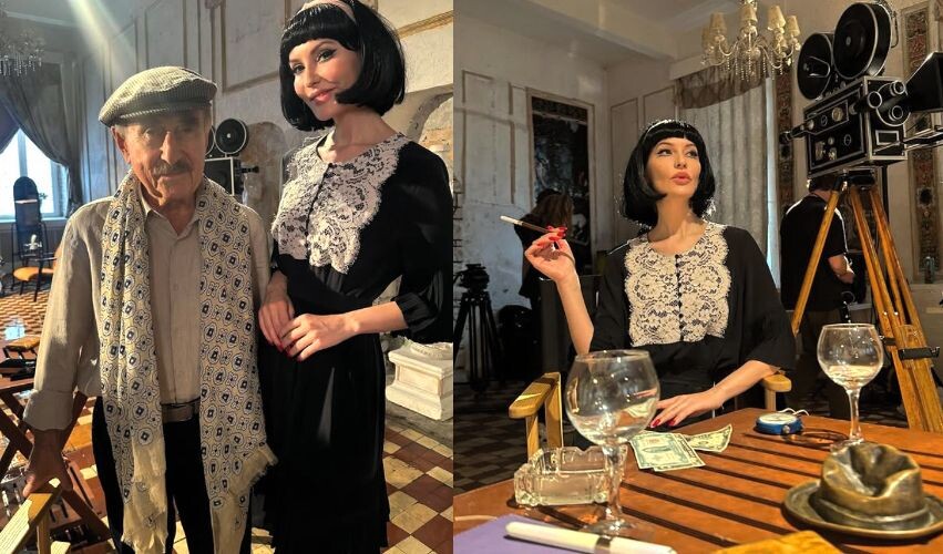 Таша на съёмках фильма в роли талантливой актрисы