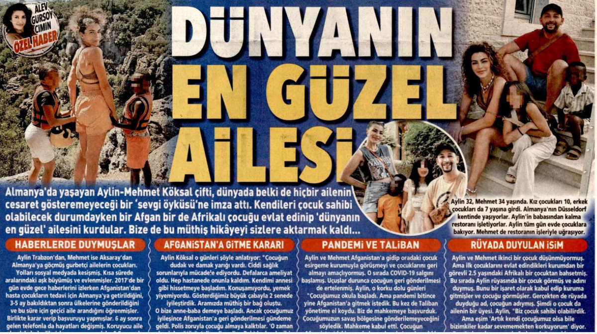 На первой странице газеты Posta история семьи Кёксал. 