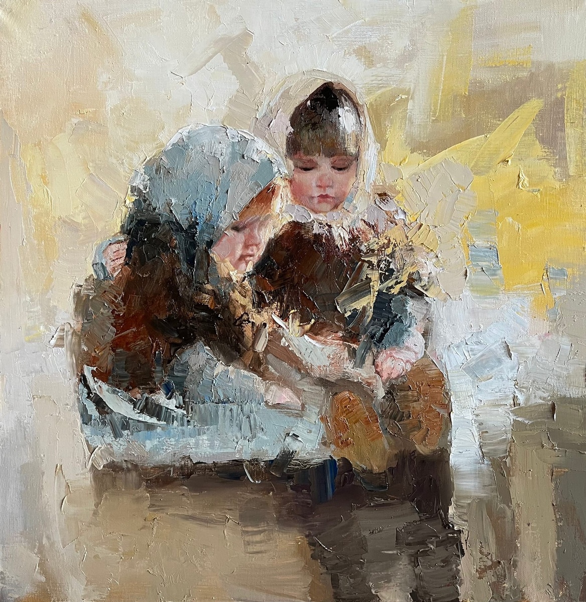 © Инесса Морозова. Сестрички. Холст, масло. 50 х 50 см.