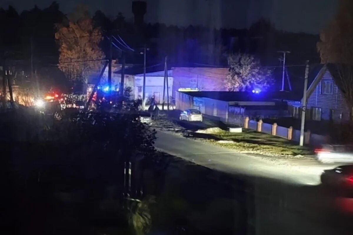    Кадры с места происшествия.