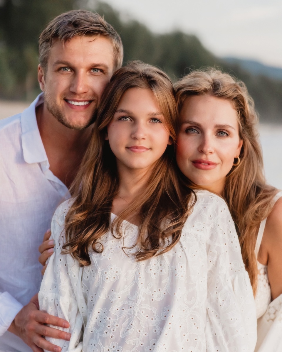 Елена Дудина и Анатолий Руденко с дочкой