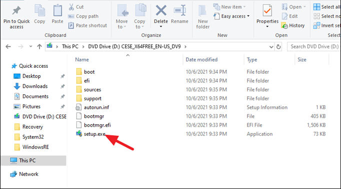 Запуск переустановки системы