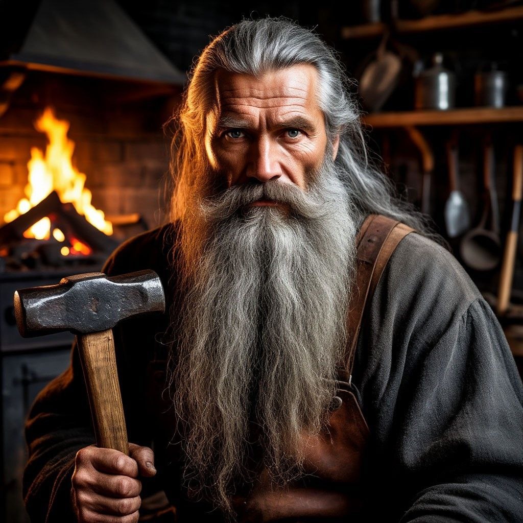 Сварог — Бог Огня, небесный кузнец и Отец Богов. (нейросеть)