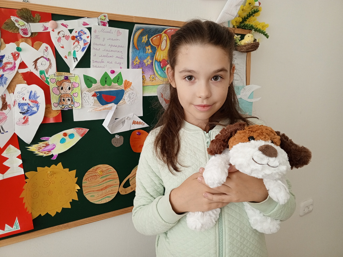 Млава с собакой по имени Папи)