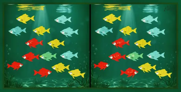 🐠 АКВАРИУМНЫЙ ВЫЗОВ: найдите скрытые отличия среди ярких рыбок!