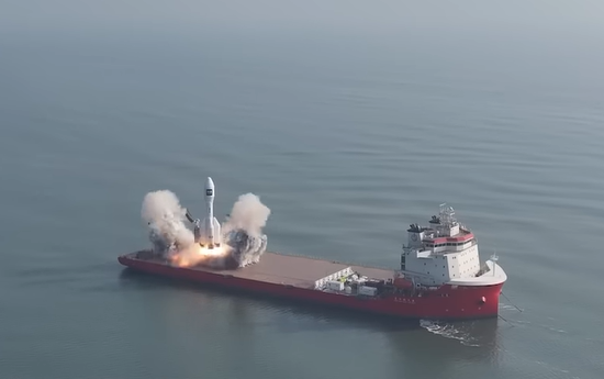 Дебютный запуск ракеты-носителя Gravity-1 11 января 2024 года. Фото — Orienspace.