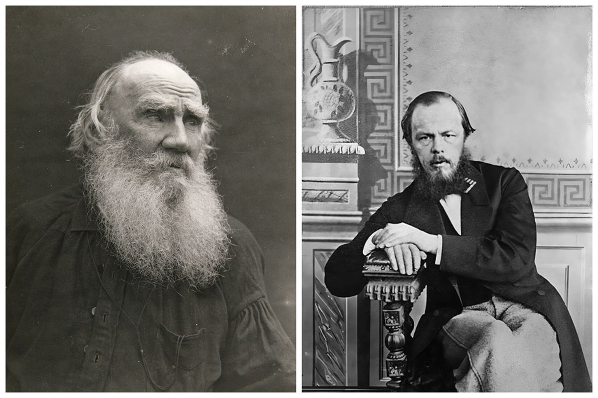 Лев Толстой и Фёдор Достоевский