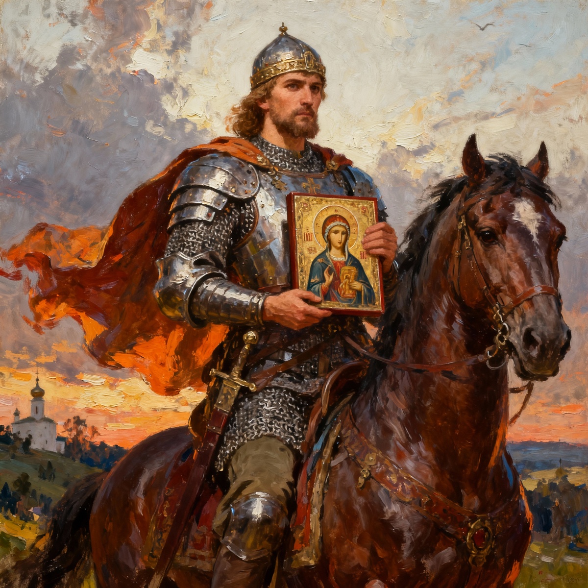 Легенда о чудесной остановке коней с Владимирской иконой