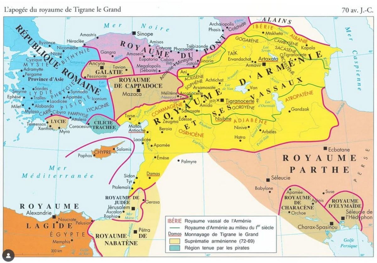    Карта Армянского королевства в 70 году до нашей эры / © MyConfinedSpace