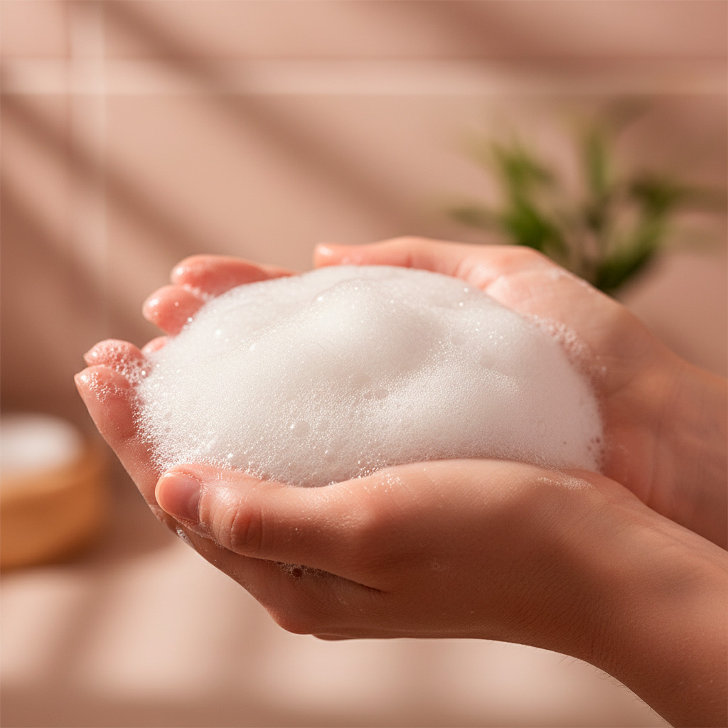 Та самая пена. Густая, кремовая и... абсолютно безопасная для волос и кожи головы. Да, так бывает. И для этого не нужны сульфаты.