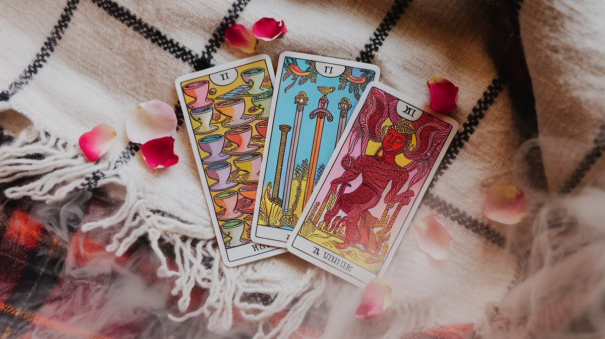 8 Кубков 2 Мечей Дьявол 