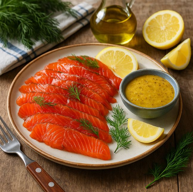 Лосось гравлакс с горчичным соусом рецепты от Дарики
