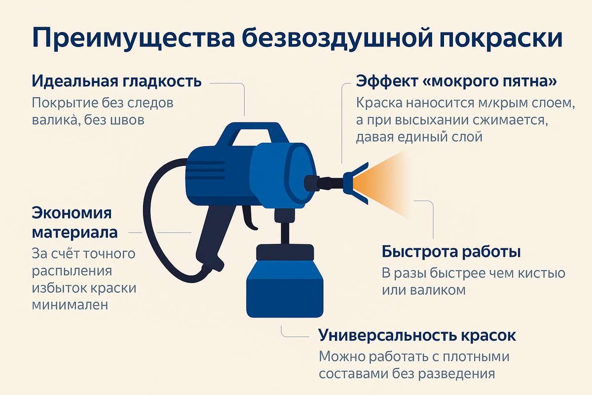 Преимущества безвоздушной покраски
