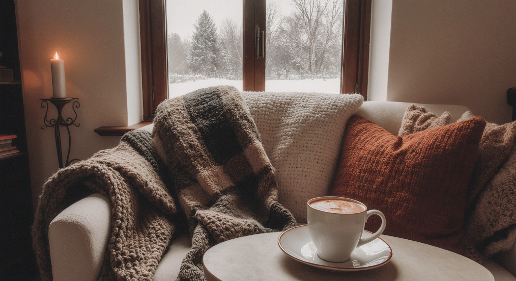 уютная осеннее-зимняя атмосфера