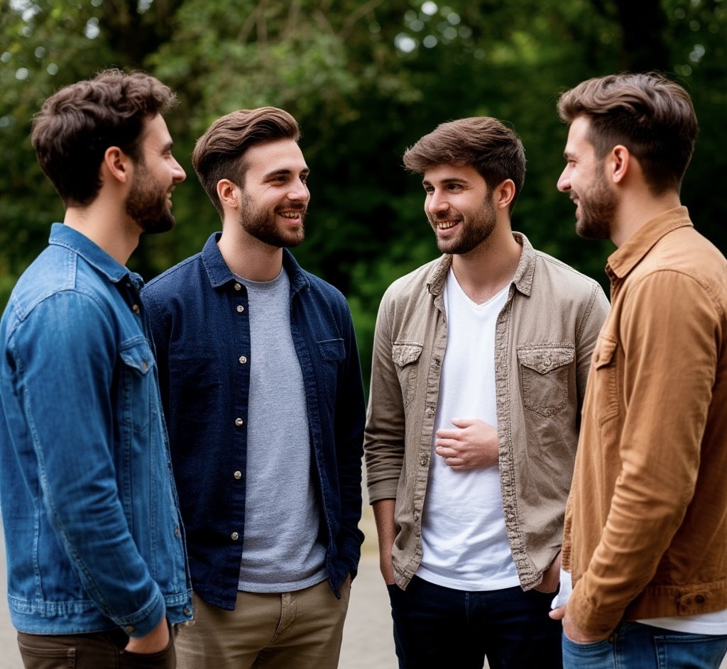 Друзья разговаривают друг с другом