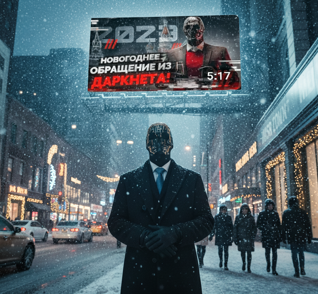 Визуализация созданная автором. Разбор видео " Новогоднее обращение от Мориарти "