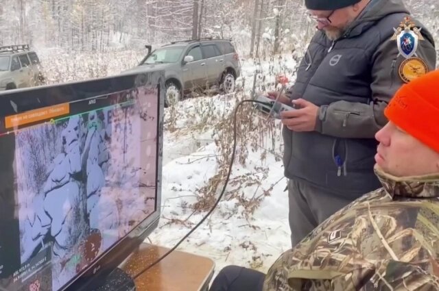    Поиски семьи Усольцевых. Фото: ГСУ СК России по Красноярскому краю и Республике Хакасия/ Кадр из видео