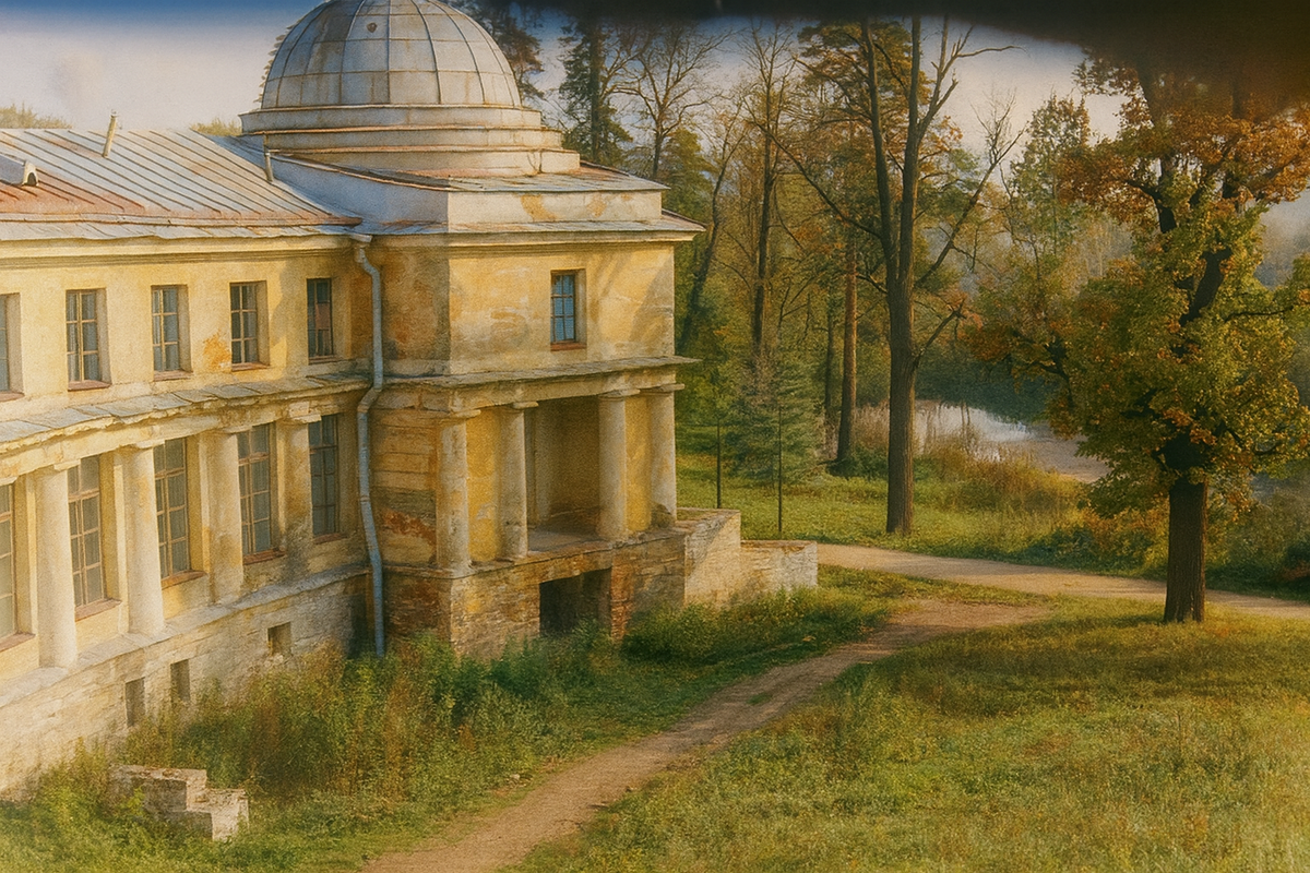 Усадьба в 1983 году. Я фото раскрасила с помощью ИИ. Оригинал дальше в галерее