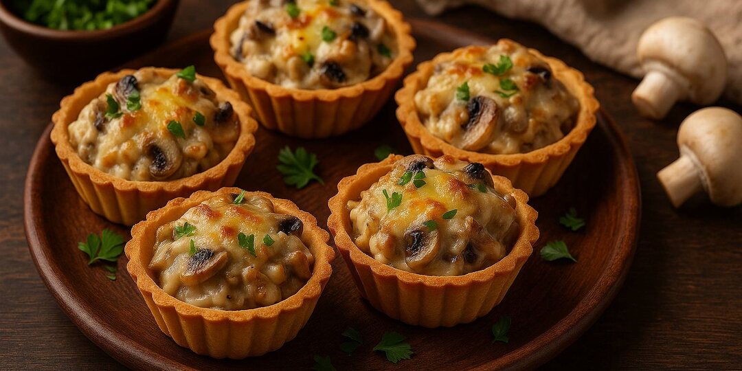 Сливочный жюльен в тарталетках — эффектно и без хлопот