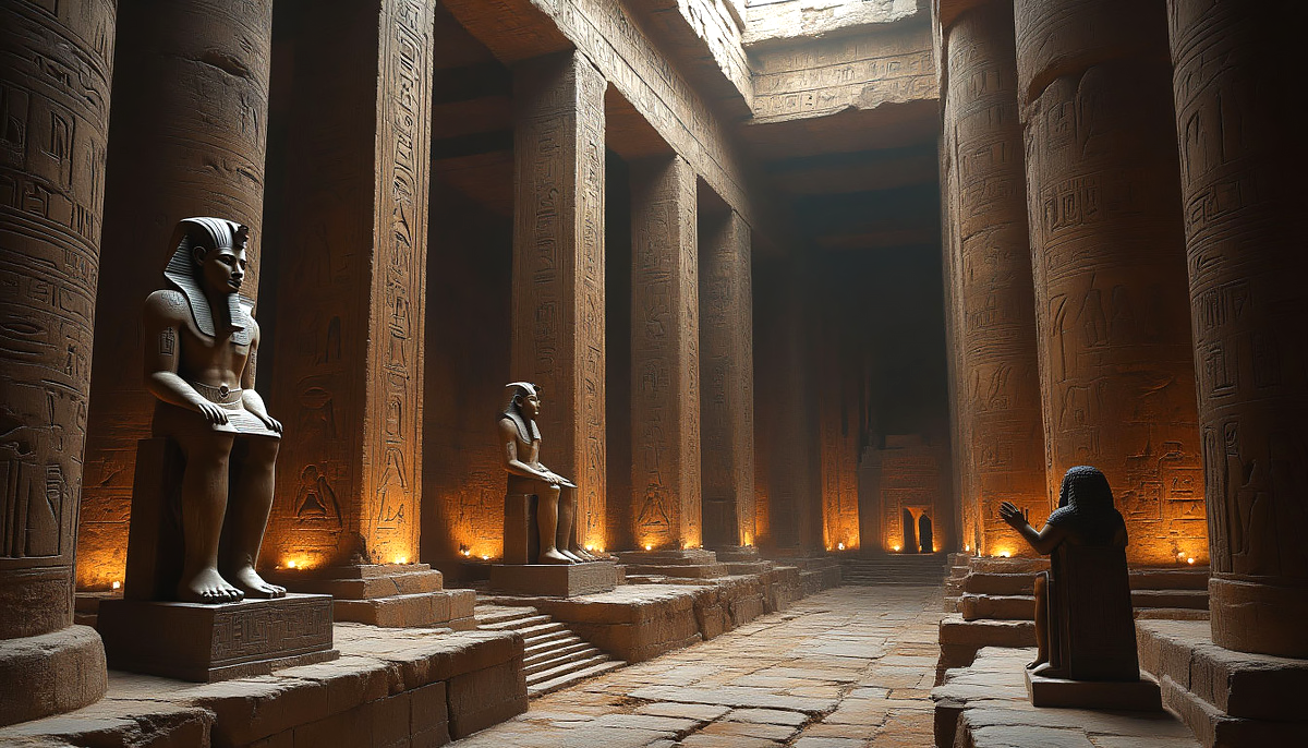 Подземелье было выполнено в древнеегипетском стиле.