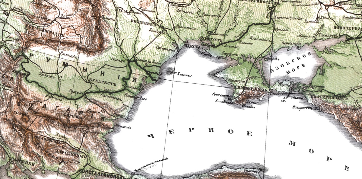 Чёрное море на карте Ильина