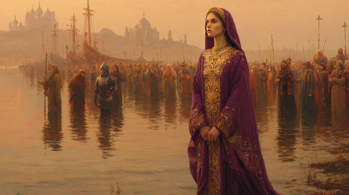 Она приехала невестой. Ушла в историю как крестительница Руси.
Без этого брака мы могли бы молиться Аллаху, Яхве - или вообще никому.