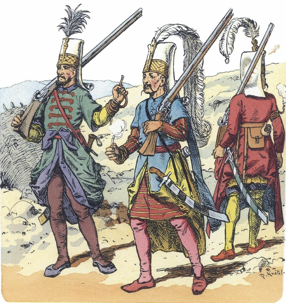 Картина Рихарда Кнётеля, изображающая янычар Османской империи