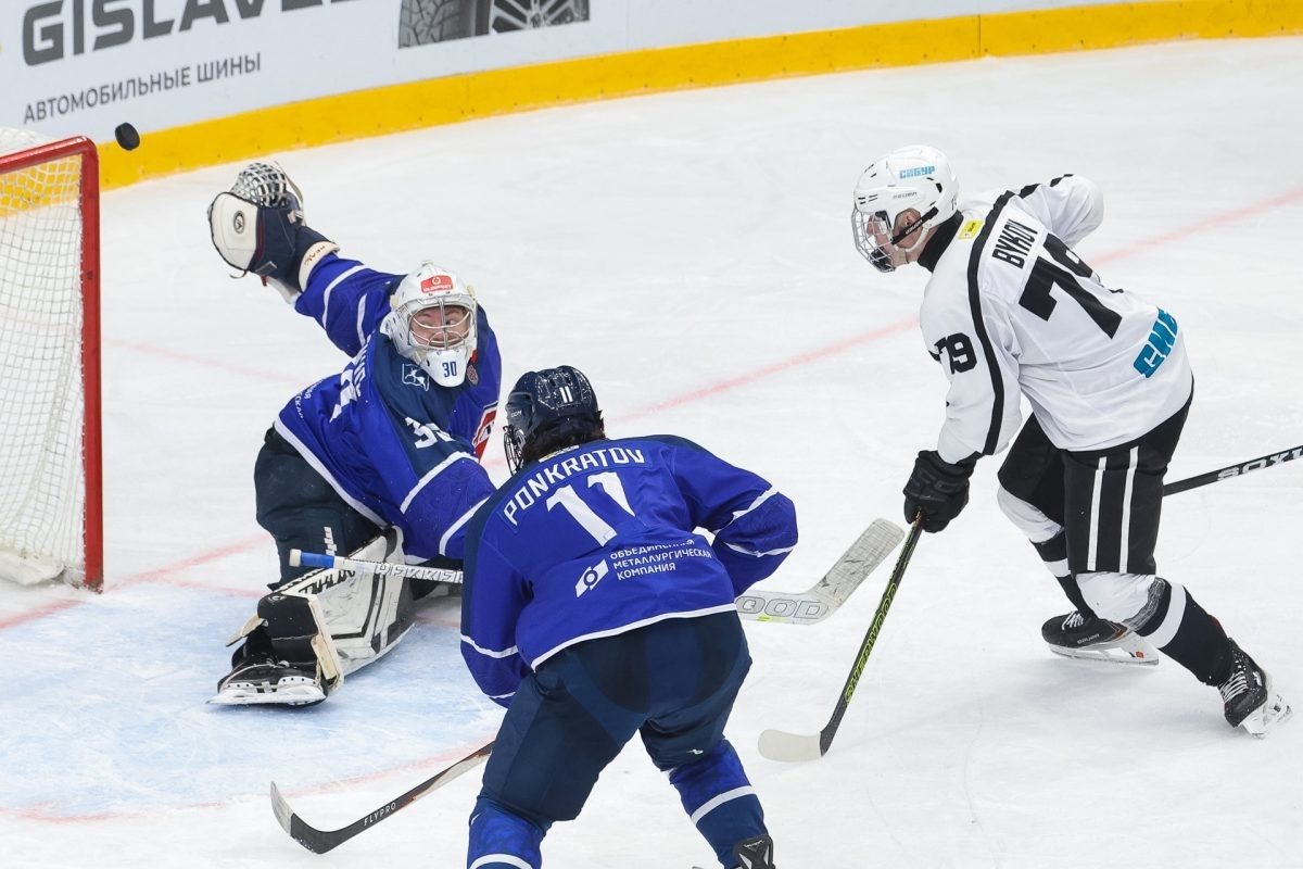    В этом эпизоде шайба едва не залетела в ворота нашей команды