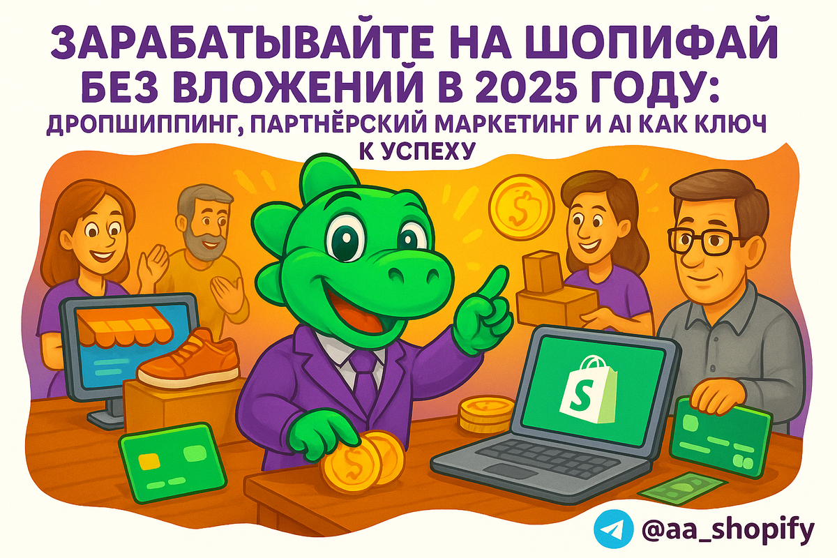    Зарабатывайте на Шопифай без вложений в 2025 году: дропшиппинг, партнёрский маркетинг и AI как ключ к успеху aa_ecom