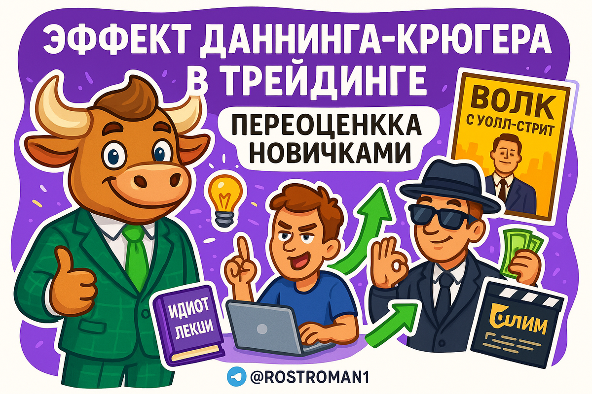    Эффект Даннинга-Крюгера в трейдинге: почему 90% новичков теряют капитал за год РоСТ | Роман о Системном Трейдинге
