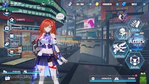    Главное меню интерфейса в Honkai Impact 3rd