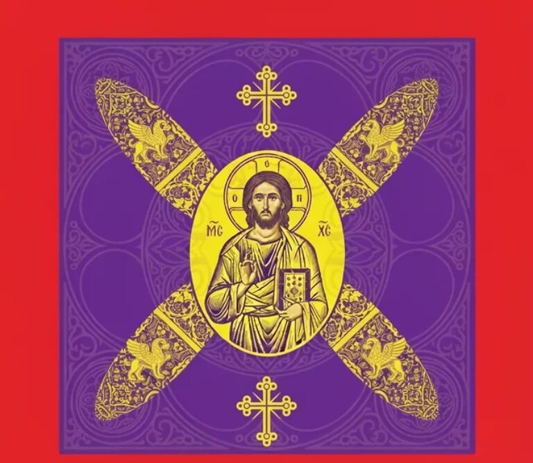 Предложенный Патриархом Мар Бабаем I (497–503 гг. н. э.) флаг Сасанидской империи