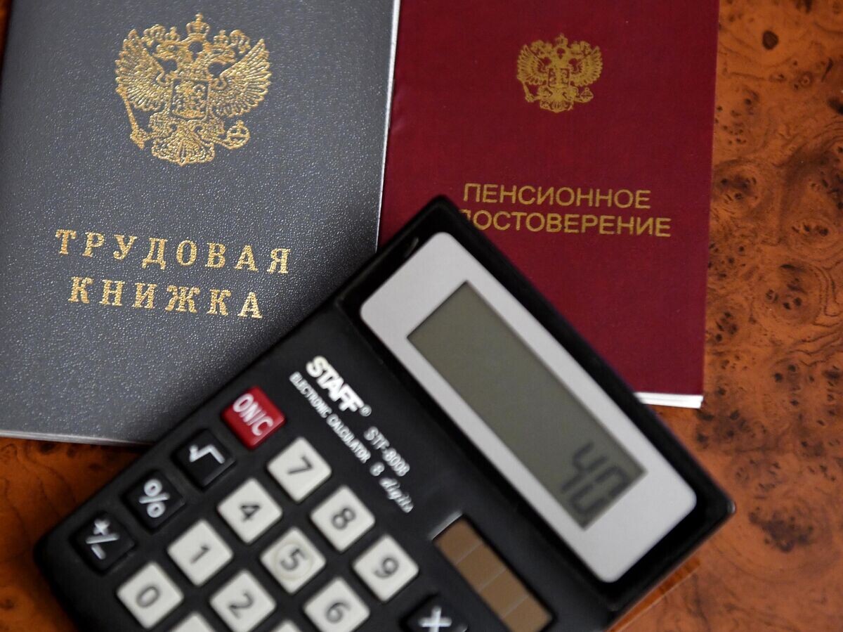   Трудовая книжка и пенсионное удостоверение© РИА Новости / Максим Богодвид