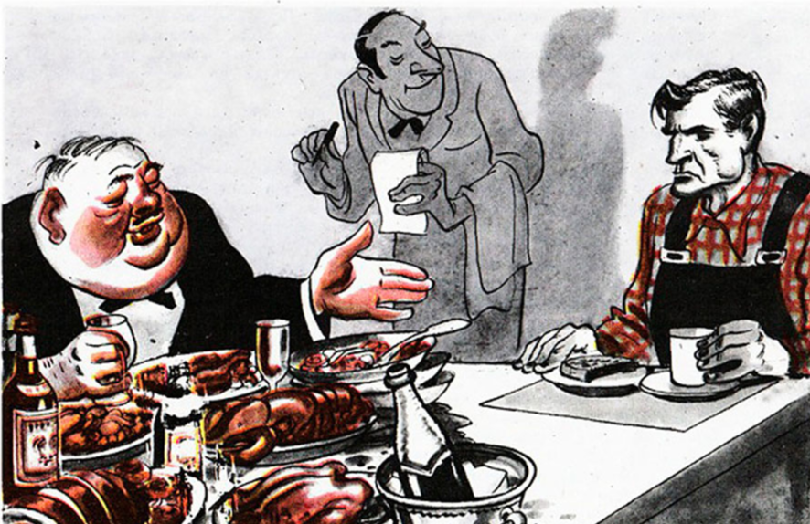 Буржуй и пролетарий. Изображение: livejournal.com