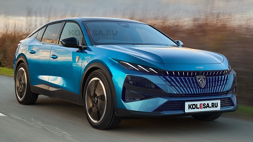    Рендер обновлённого Peugeot 408